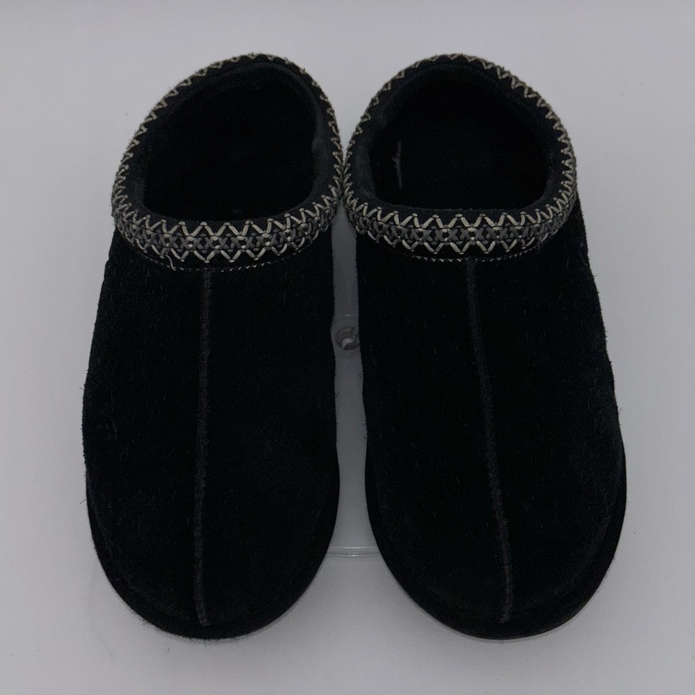 UGGS Tasman Slippers Black‎ Suede Sheepskin Leather Shoe Slip On Women's Size 11 - Picture 4 of 14